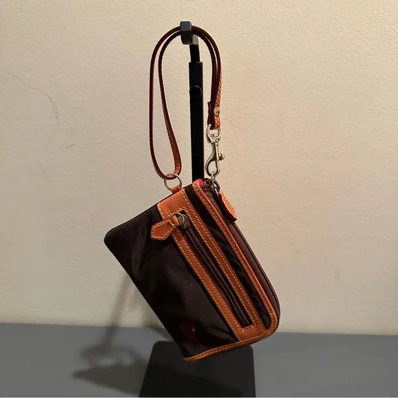 Dooney & Bourke Brown Nylon Wristlet - Picture 1 of 8